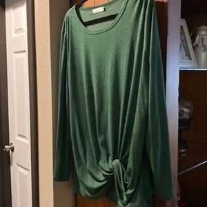 long sleeve blouse round neck size XXL- great for St Patties day.